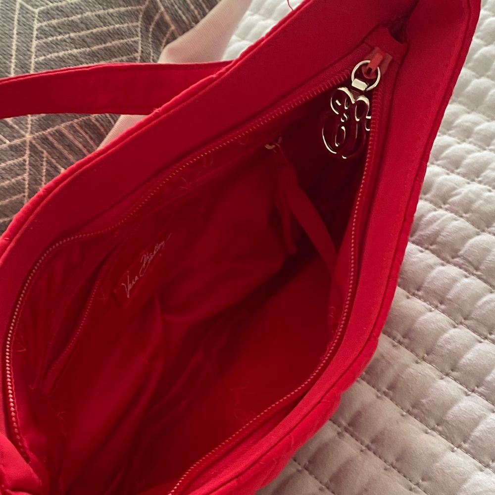 Vera Bradley Red Quilted Shoulder Bag - Picture 3 of 4